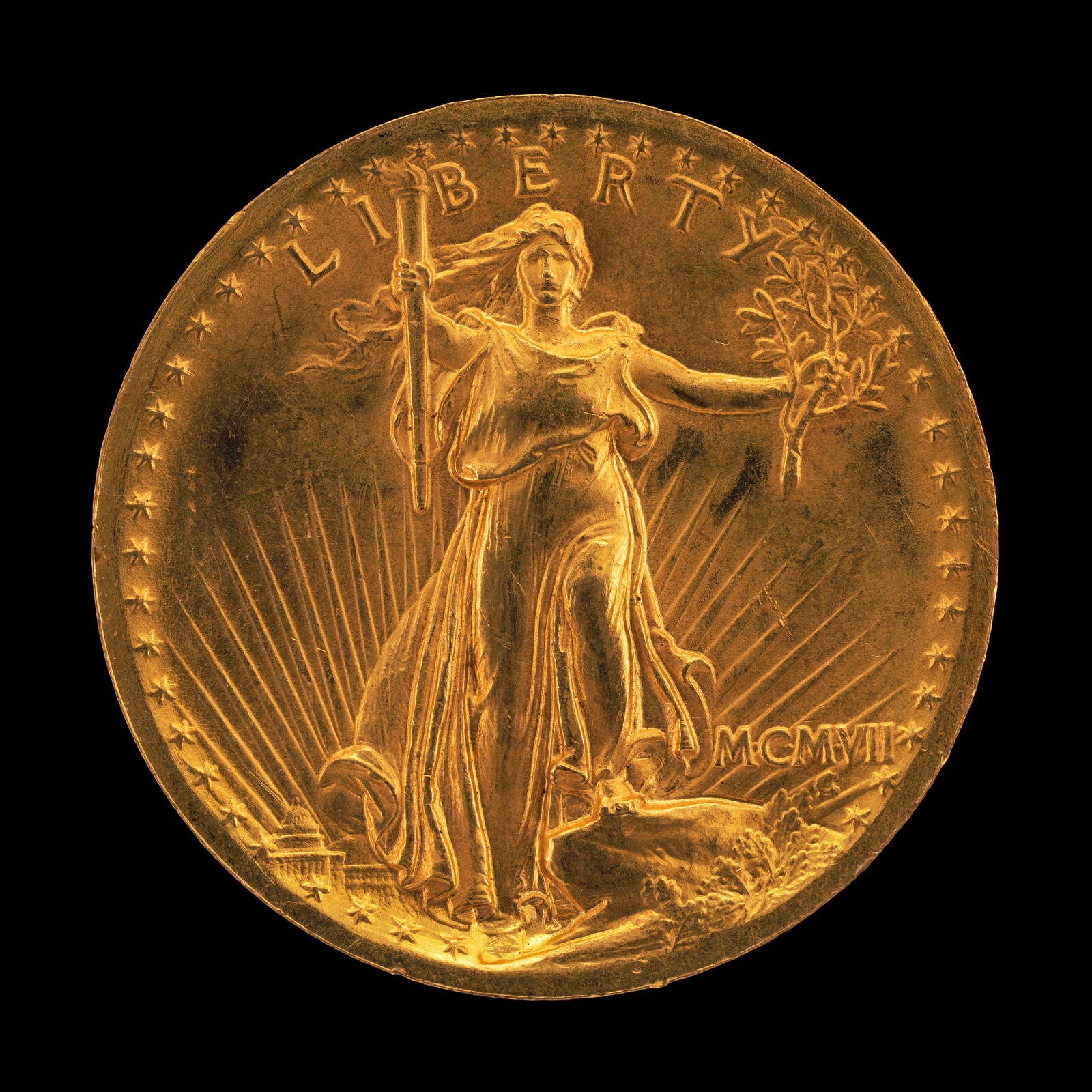 Saint-Gaudens $20 Double Eagle, one of the old gold coins affected by the 1933 gold recall